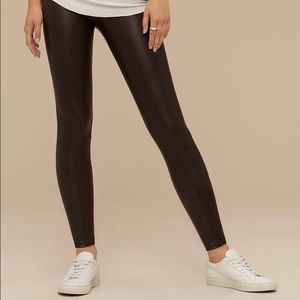 Aritzia Wilfred Free Vegan Leather Leggings